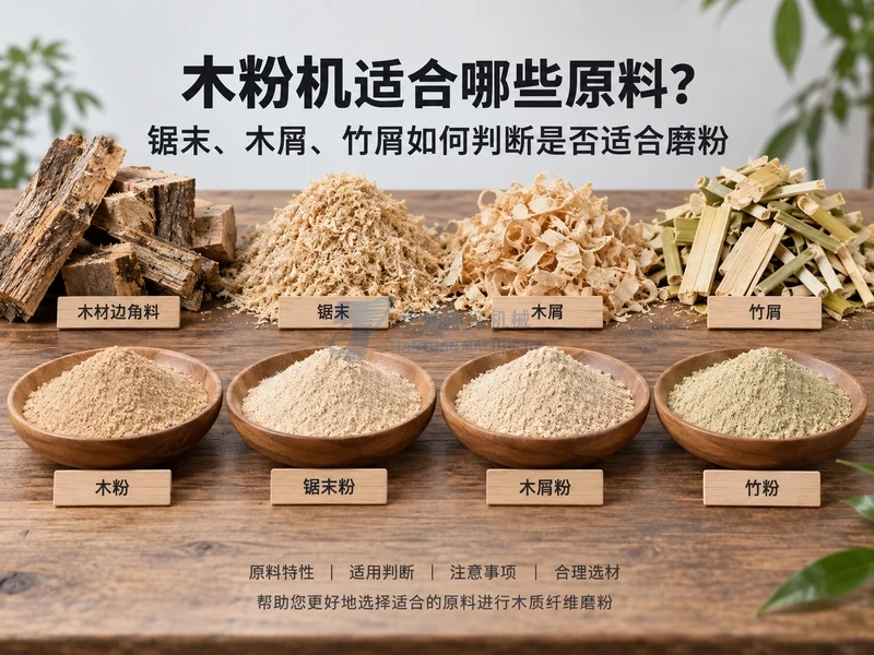 木粉机适合哪些原料？锯末、木屑、竹屑如何判断是否适合磨粉